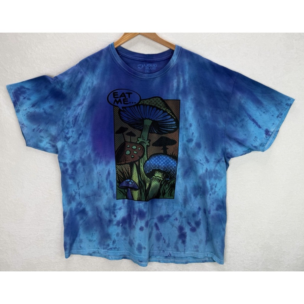 Liquid Blue Men's Mushroom Eat Me T-Shirt Size 3XL light pilling